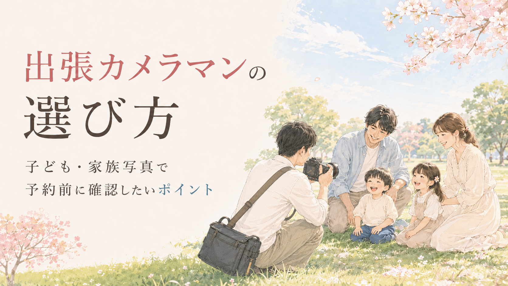 出張カメラマンの選び方｜子ども・家族写真で予約前に確認したいポイント